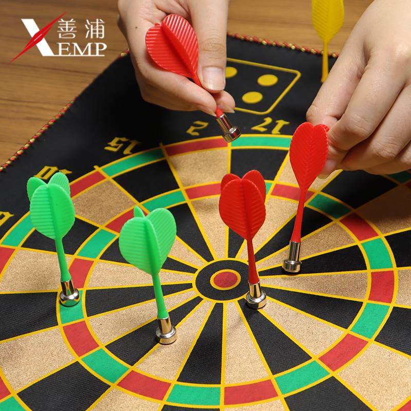 V dart plate A-magnetic indoor double-sided dart target disk set Safe iron absorbing stone magnetic force flying target