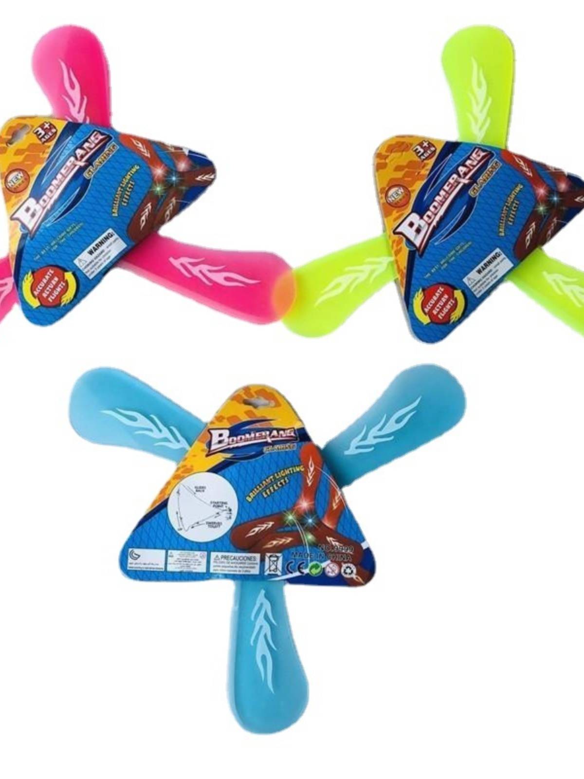 Outdoor Night Light Returning Dart Dart Children's Hands Three -Leaf Triangle Flying Dart Dart Flying Fly Flying to Fitness Toys Dart