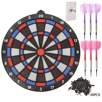 18-inch security-target soft darts with six soft darts and 20 darts