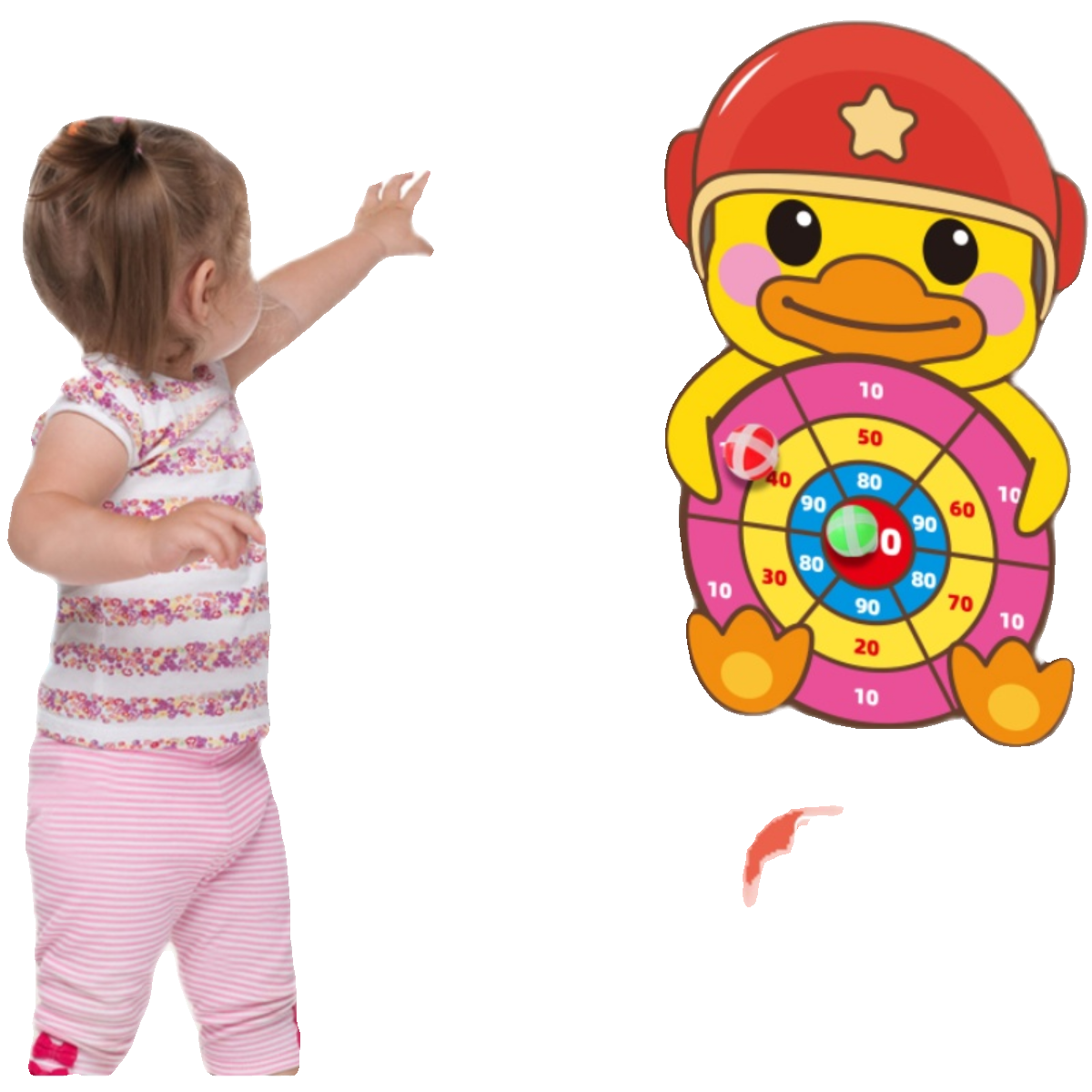 Children's toy sticky ball dart plate 1 One 2 -year -old male and female baby -child interactive magic post target throw sticky ball