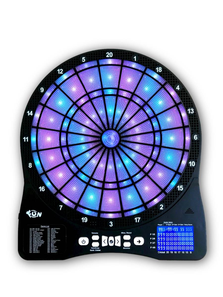 Colour-lighted target + 12 trainers + 100 darts