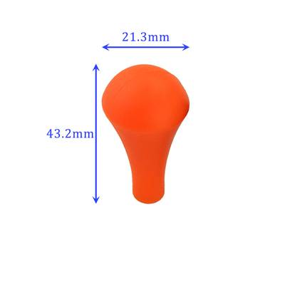 8mm orange ellipse rubber head