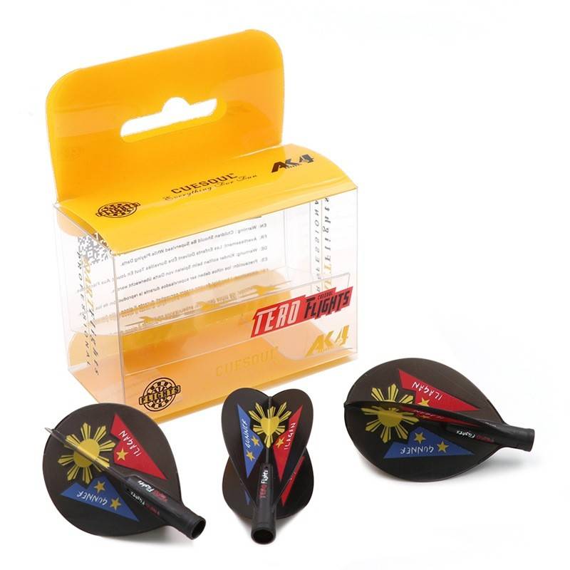 Competition portable combination dart pole wing 360 rotating water droplet X -shaped dart leaves flying standard rear spring dart rod