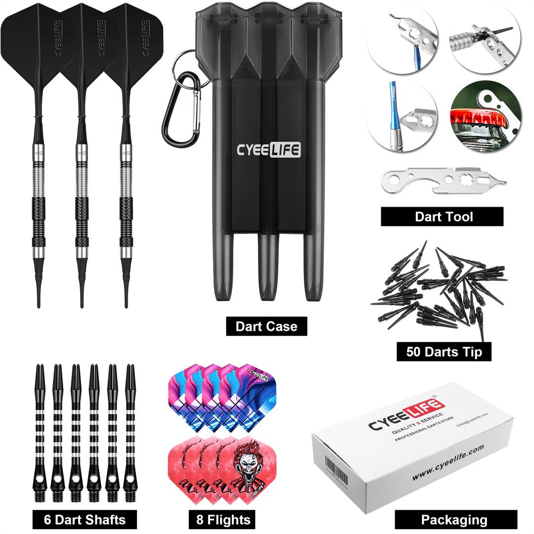 Cyeelife 18G soft tungsten steel electronic dart dart 90% plastic dart head professional competition tungsten steel soft flying label