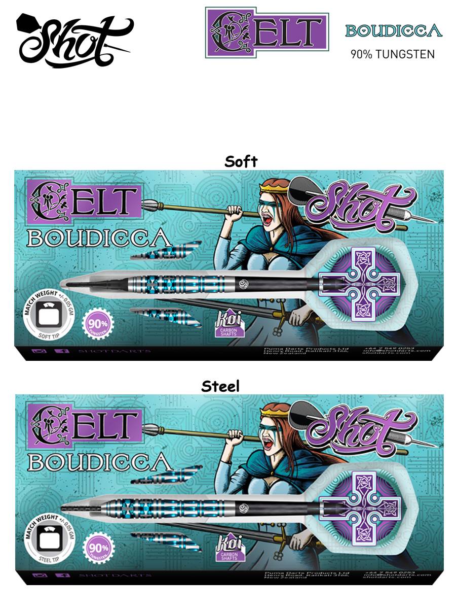 Shotd show dart dart CELT BOUDICCA Buda 90 tungsten steel soft hard -type professional competition dart