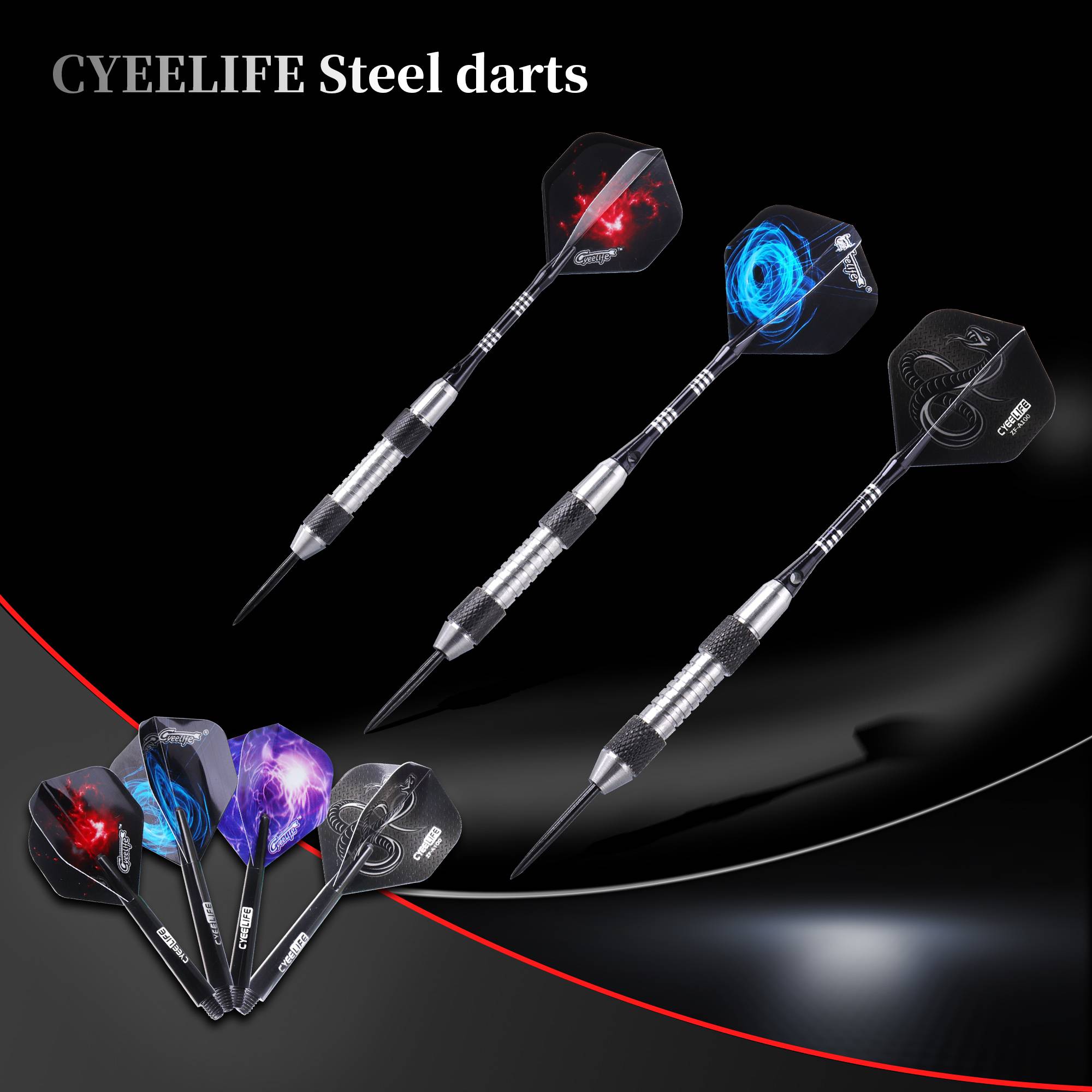 Cyeelife 24G hard dart steel needle stainless steel fell professional outdoor home competition training set