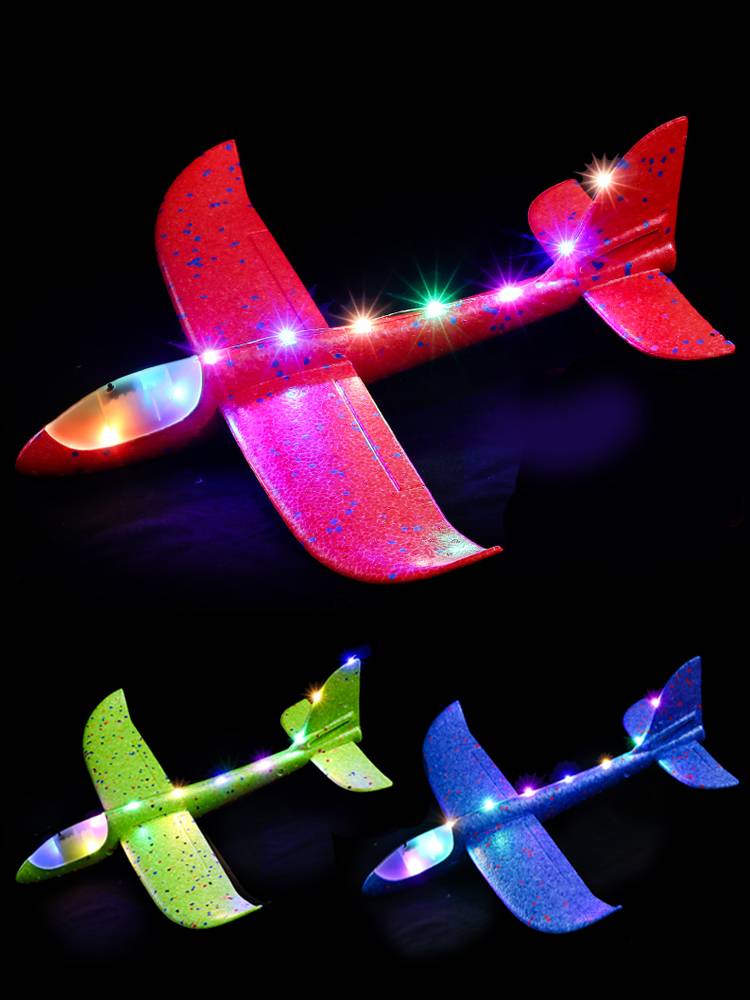 Hand -throwing foam aircraft model Globe Parent -child outdoor net red assembly rotary tolerant children's toys
