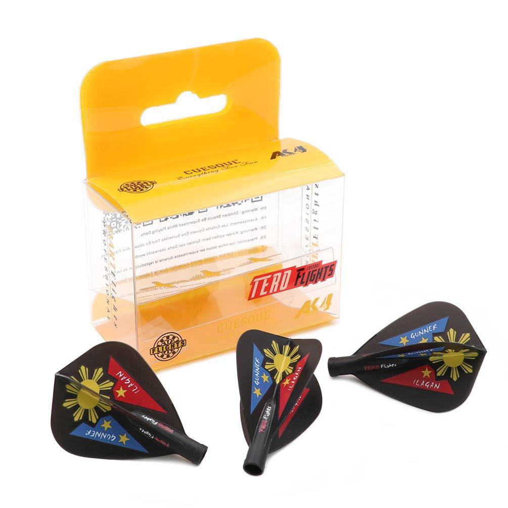 Combination combination split dart rod wing 360 rotating water drop type X -shaped dart leaves flying label tail spring dart rod