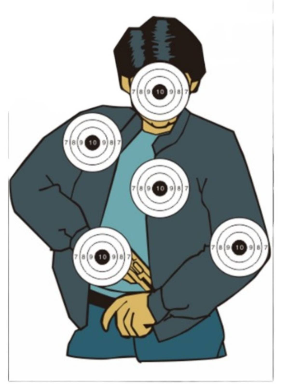 Holding the gun gangster target paper fast shooting competition target dart target training competition competition special target paper