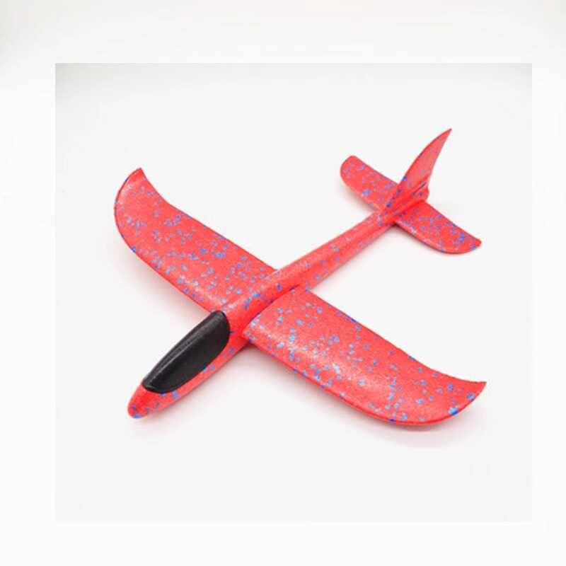 Large air model net red back hand -toss -throwing aircraft children's fall outdoor EPP light emitting 48cm assembly model hand throw