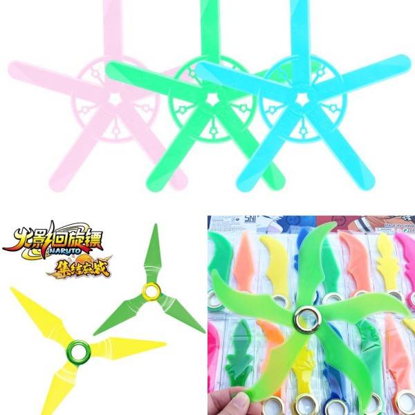 Children's outdoor sports glowing three -leaf rotary darts back dart dart darts triangle flying plate fitness puzzle glowing toys