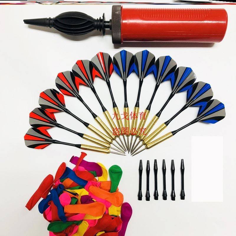 Red, blue and black: 12 darts balloons for air