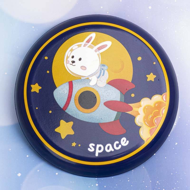 Deep blue rabbits with a big floppy disk
