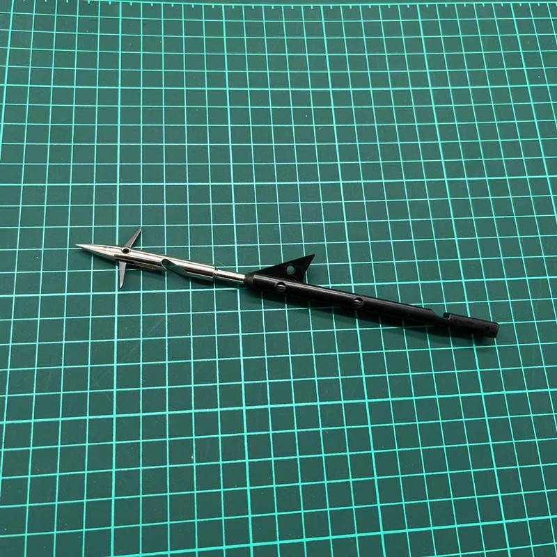 One shark dart in front of the black pole