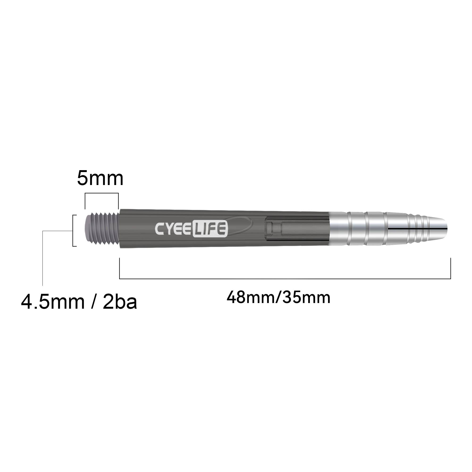Cyeelife 48/35mm color PC rod+aluminum head professional dart rod flying label accessories race