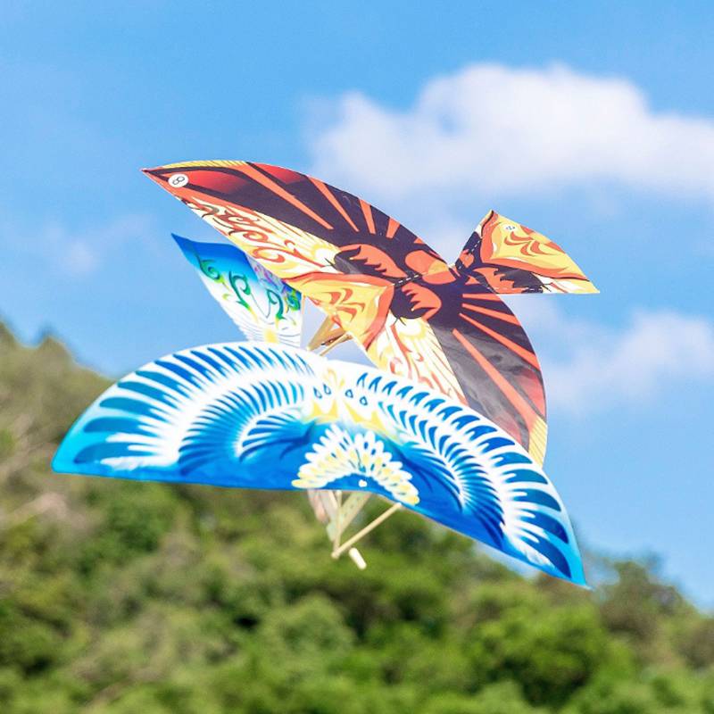 Large Luban Flying Birds Rubber Band Power Hands Powerful Polytic Polytable Bird Simulation Flying Children's Outdoor Toys