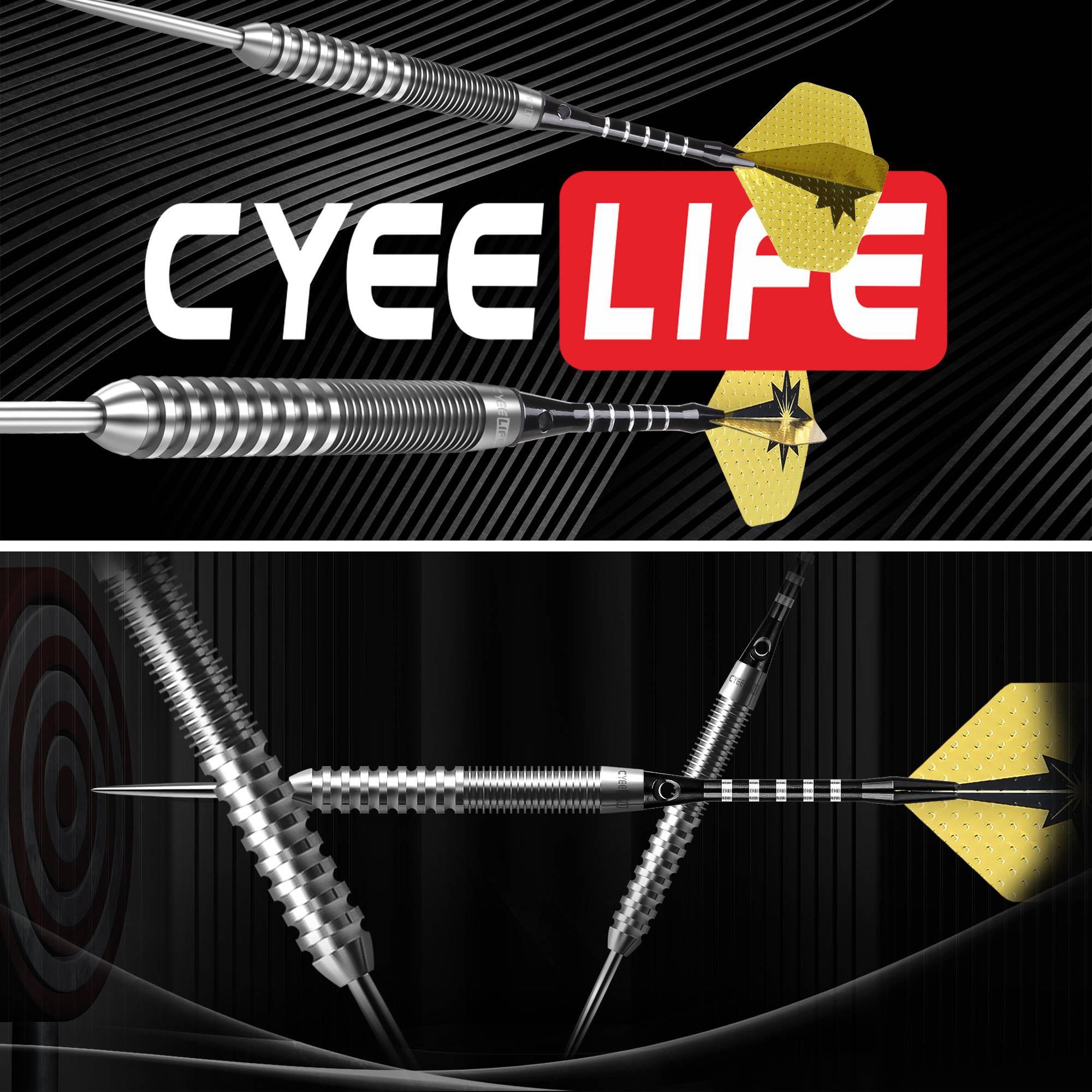 Cyeelife 21/23/26/28/30G tungsten steel 90%professional competition -level hard steel needle dart set set