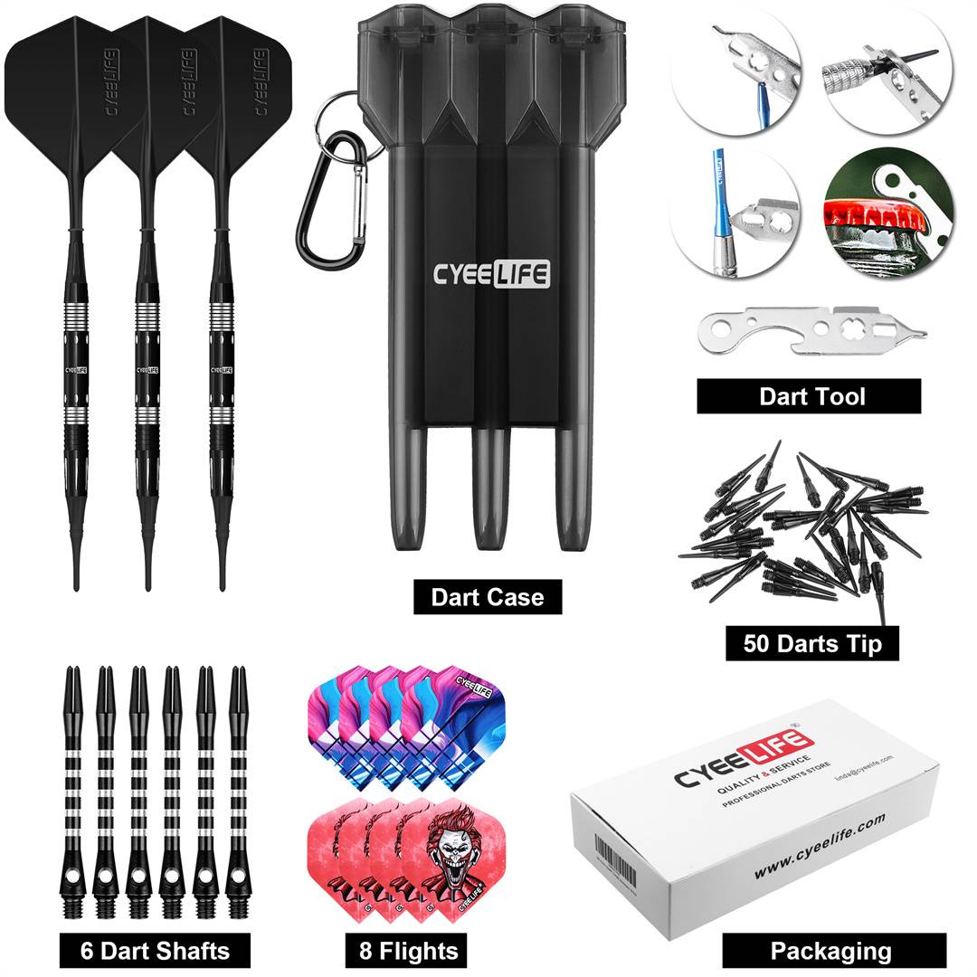 Cyeelife 20G soft tungsten steel electronic dart dart 90% plastic dart head professional competition tungsten steel soft flying label