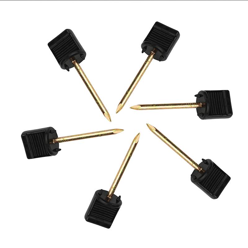 Ten metal nails