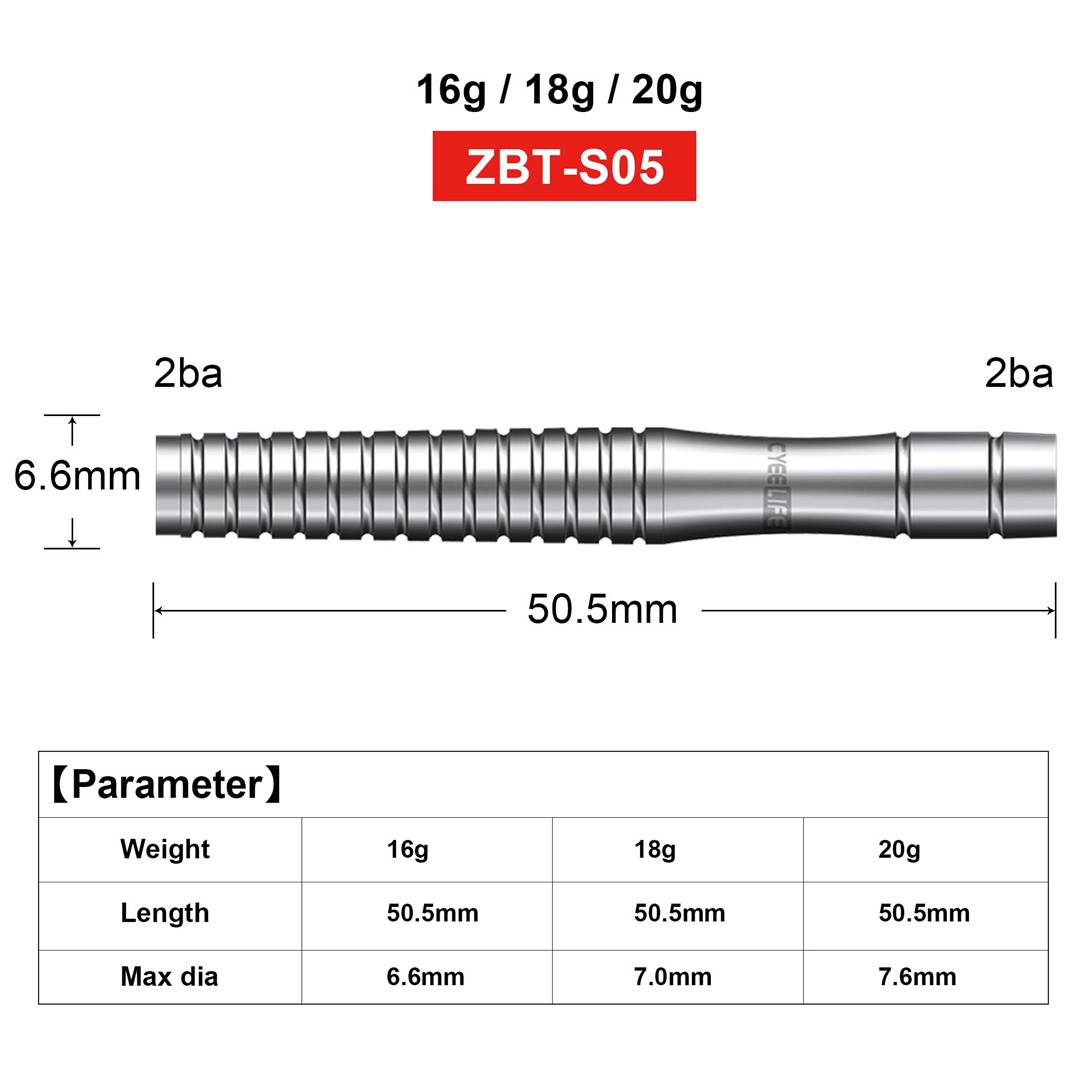Cyeelife tungsten steel dart tube 90%professional competition dart soft hard flight 16g/18g/20g accessories