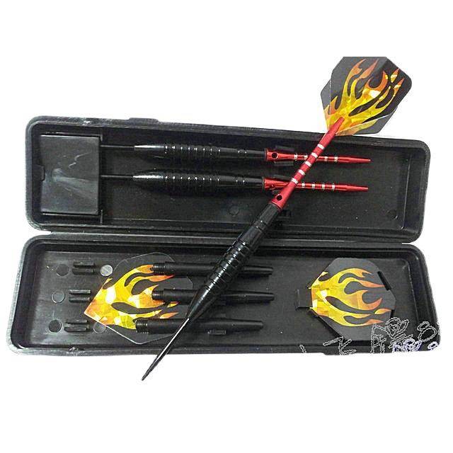 22g box, barrel -type bag black all -metal dart needle aluminum alloy rod competition flying label 106g per set