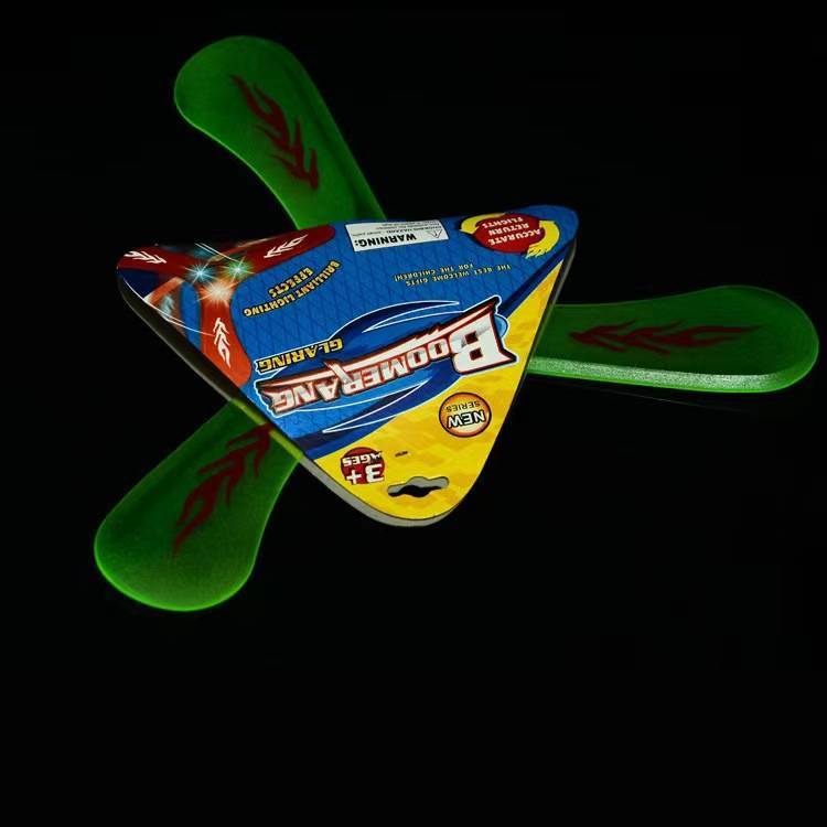 Outdoor Night Light Returning Dart Dart Children's Hands Three -Leaf Triangle Flying Dart Dart Flying Fly Flying to Fitness Toys Dart