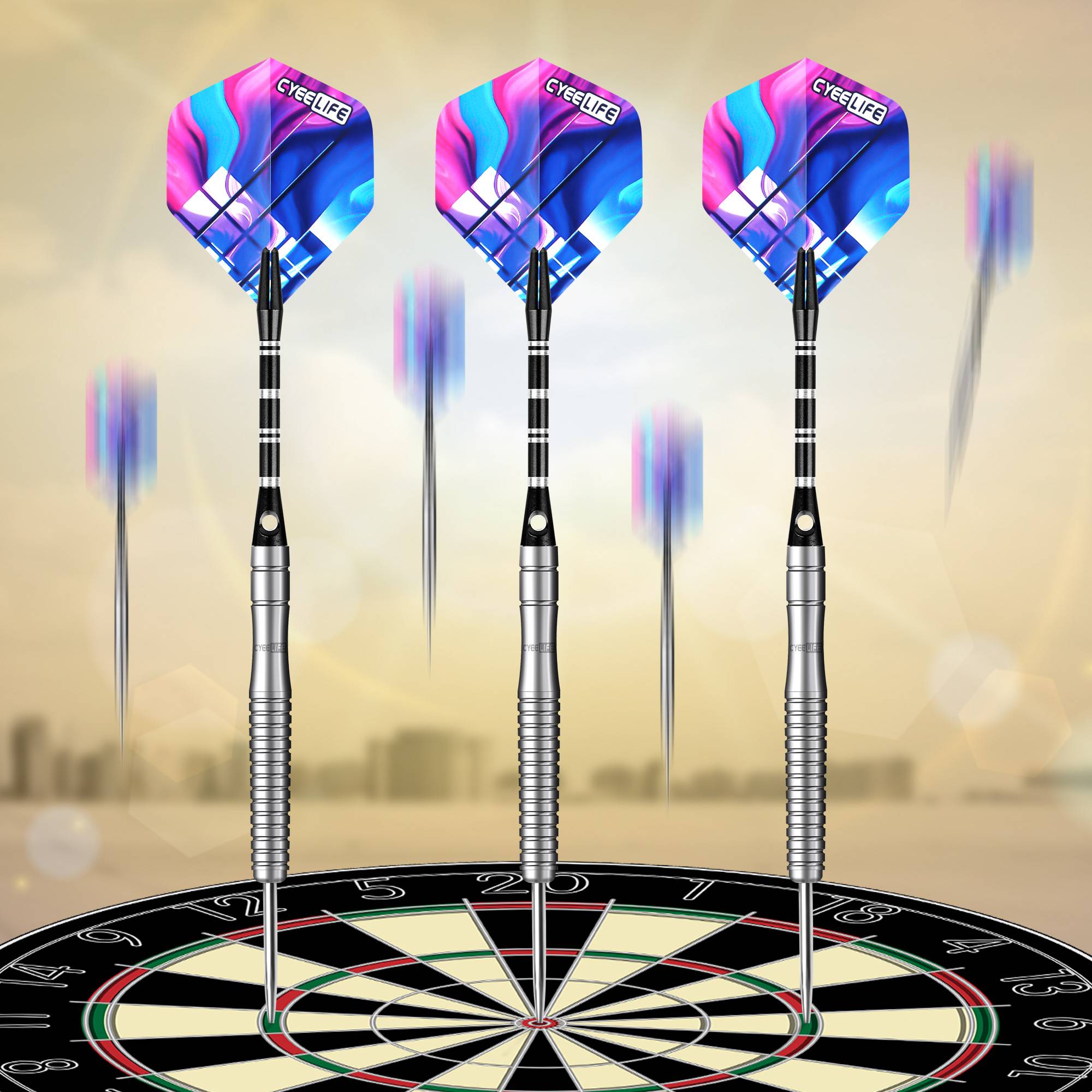 Cyeelife 23g tungsten steel 90%hard steel needle darts adult professional competition indoor flying label set