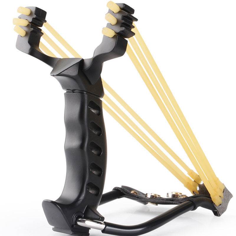 Assassin's slingshot with wrist support for outdoor metal materials is used for fishing and pitching outdoor entertainment slingshot leisure