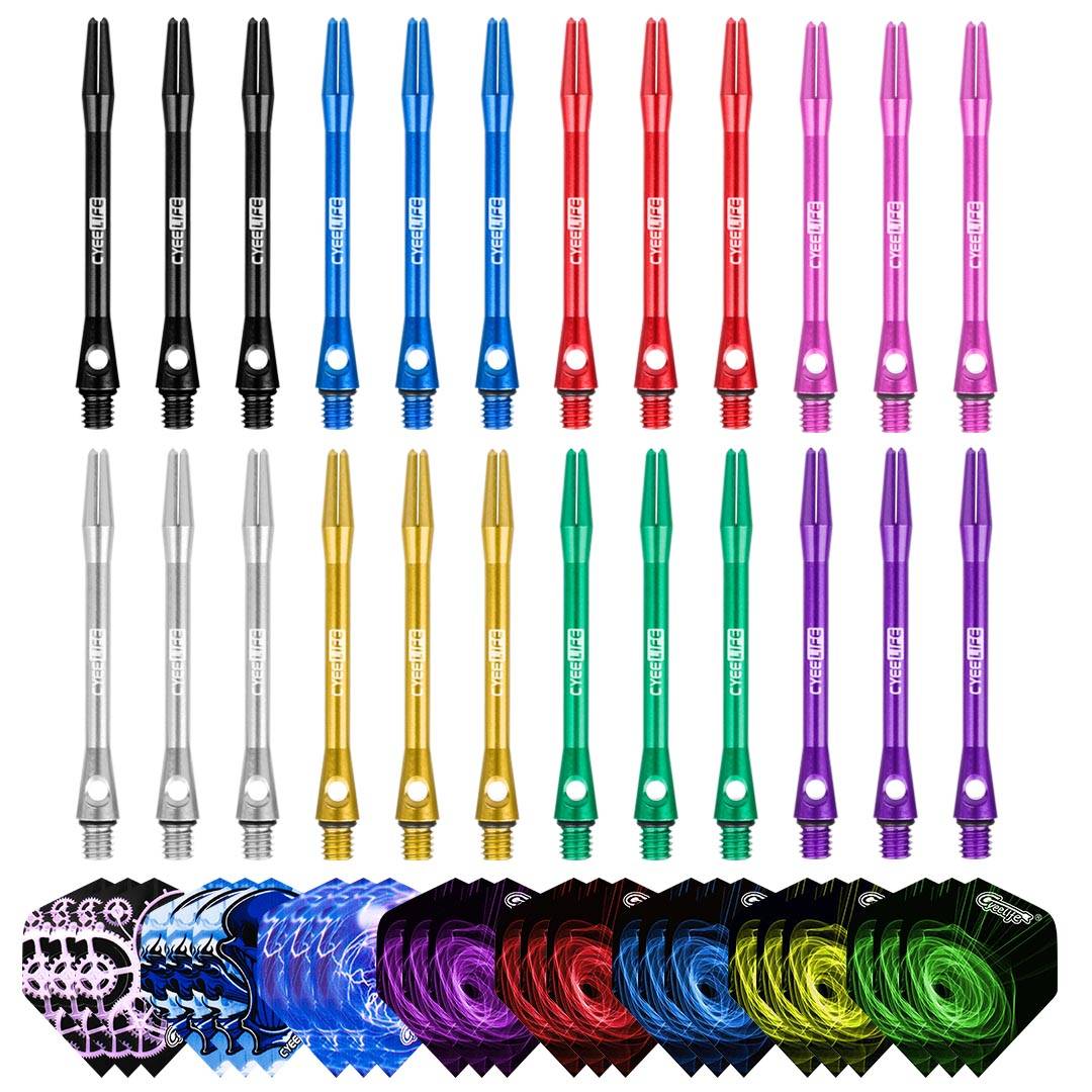 Cyeelife 48mm 2BA aluminum alloy dart tail rod professional competition training durable metal fly label accessories