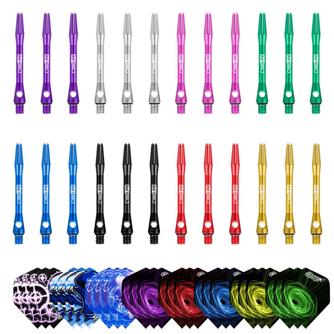 Cyeelife 29mm 2BA aluminum alloy dart tail rod professional competition training durable metal fly label accessories