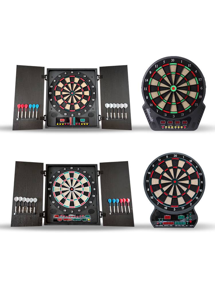 Adult game of a home-based, office-based electronic scoreboard, indoor recreational-targeter