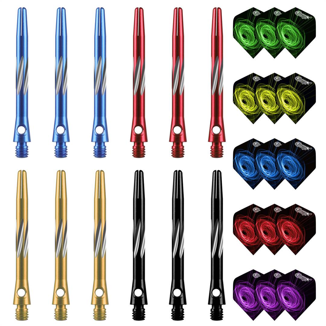 Cyeelife 45mm aluminum alloy dart rod carving fell -resistant practice competition universal 2BA flying bid tail wing