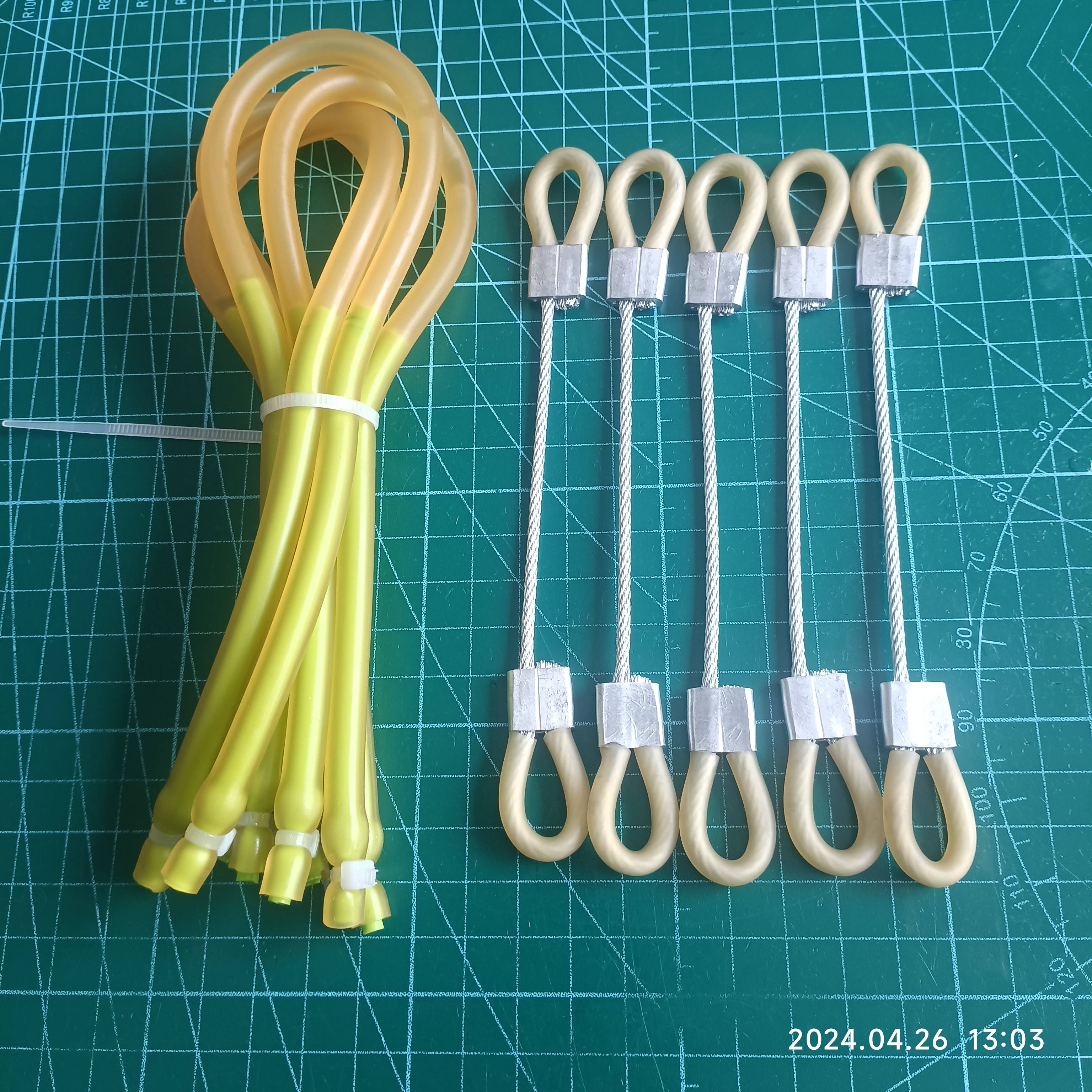 40 Lianfa Weilong composite bow steel wire string is thick 2.5mm to strengthen the rubber band 3070 rubber bands large forces and rubber bands