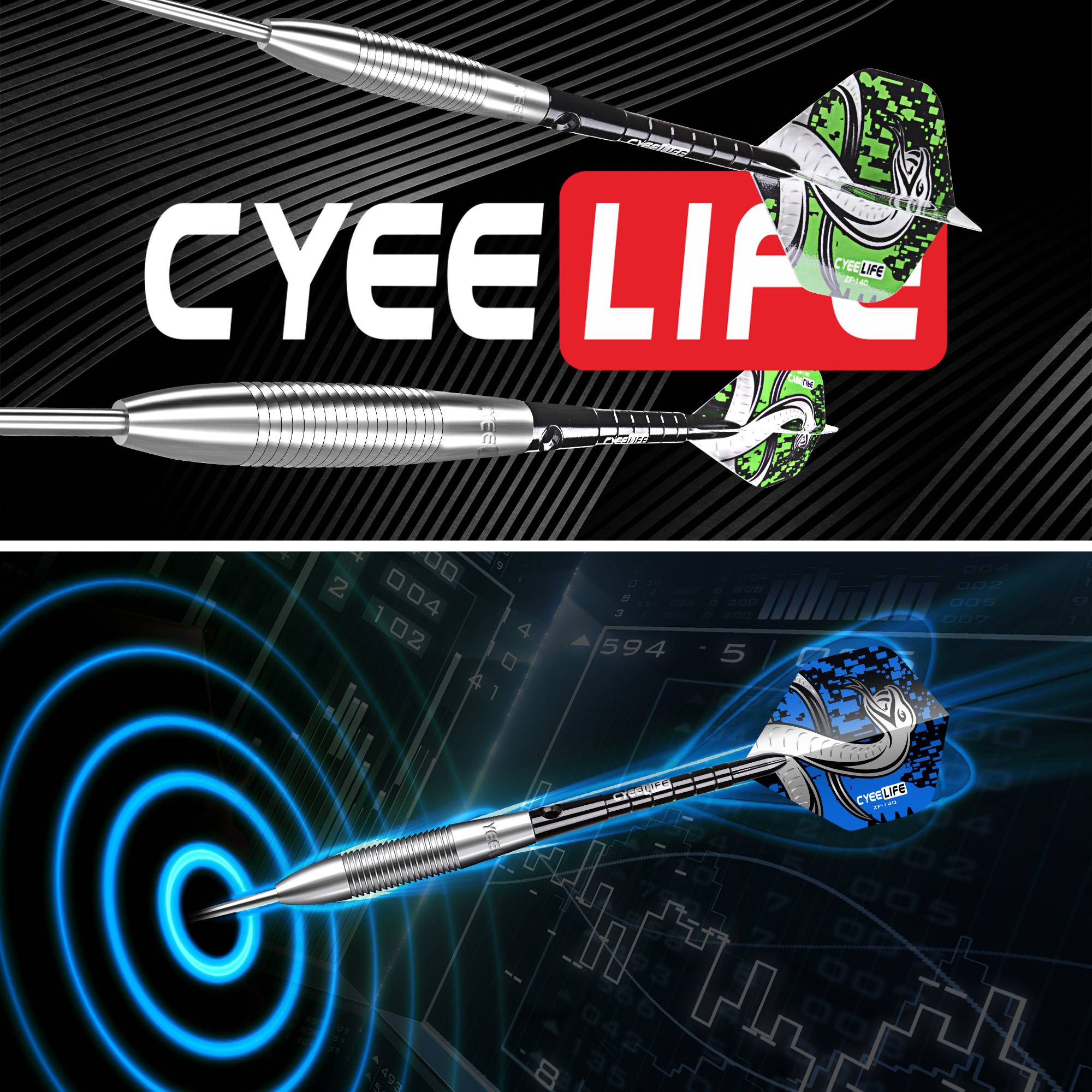 Cyeelife 90%hard tungsten steel 23g dart steel needle professional competition metal adult flying label set