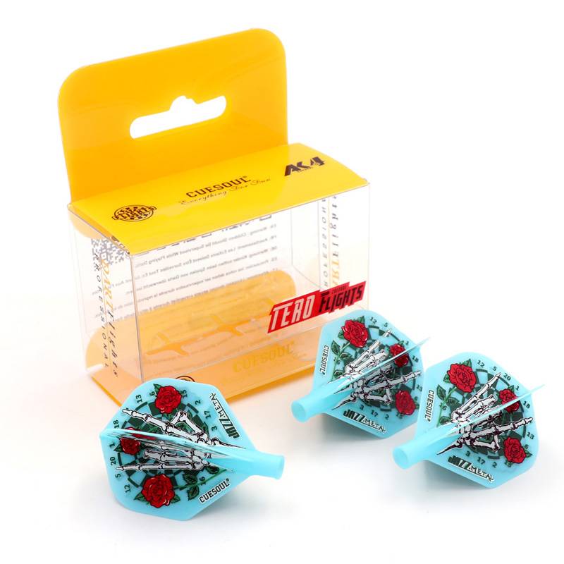 Combination combination split darts wing 360 rotation set dart leaf printing flying label tail spring dart rod