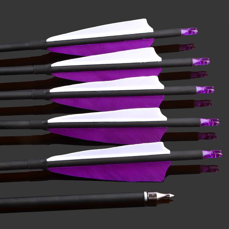 New product true feathers carbon arrows and beautiful hunting bow traditional bows with turkey feathers carbon arrow outdoor shooting sports shooting target arrow support