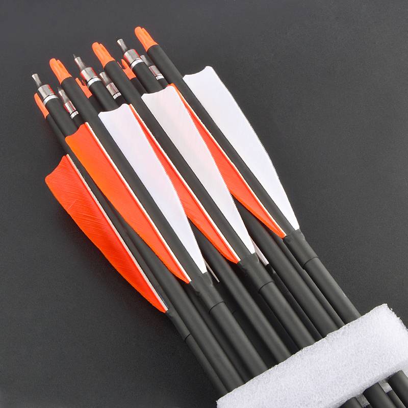 New product true feathers carbon arrows and beautiful hunting bow traditional bows with turkey feathers carbon arrow outdoor shooting sports shooting target arrow support