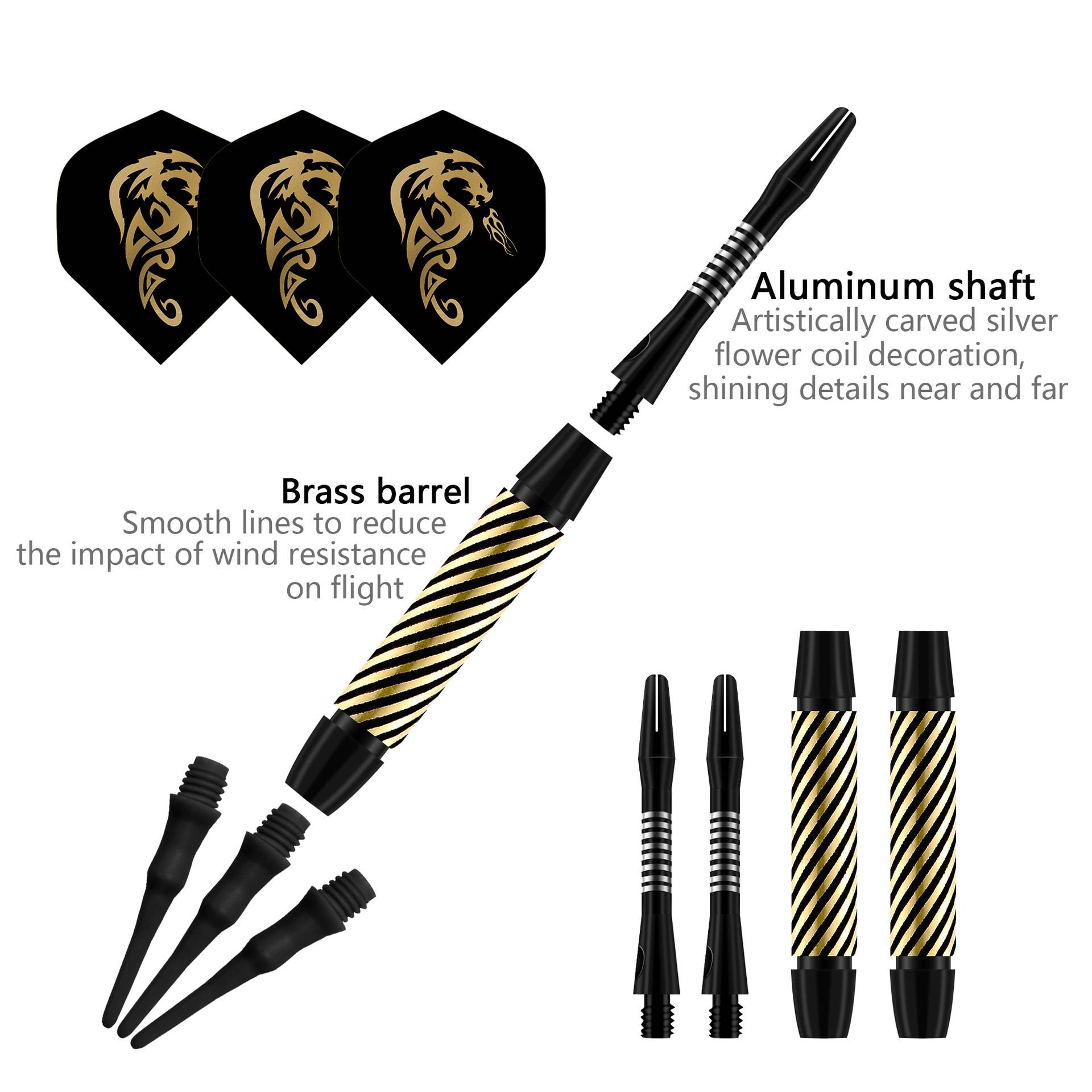 Goodarts Soft Dart Set 17g Professional Competition College Student Spiral Electronic Dart Point DARTS
