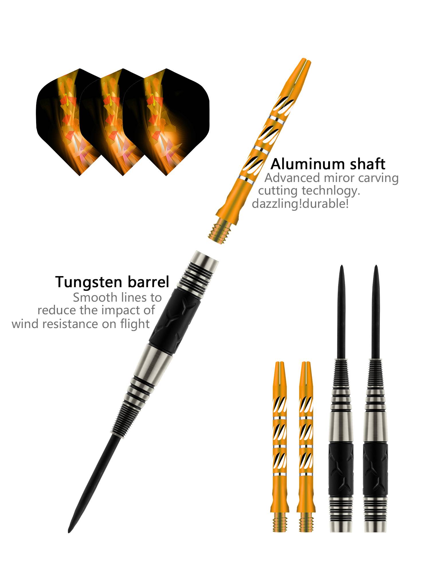 Goodarts official genuine high -end 21G tungsten steel needle dart bar club professional competition -level hard style