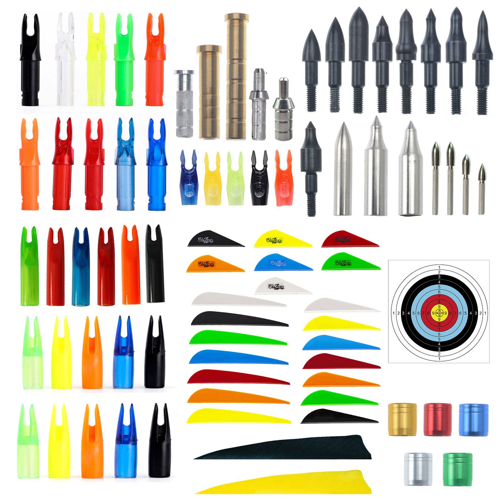 Bow, arrow tail anti -nailing turkey real feathers, arrows, Blazer rubber arrow feathers mixed carbon arrow pole glass fiber pure carbon
