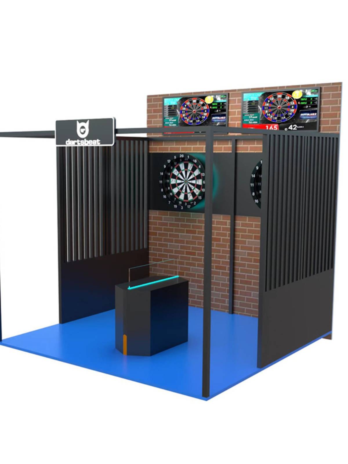 Red luxurious equipment for the Internet darts project in the entertainment bar in the sports tide