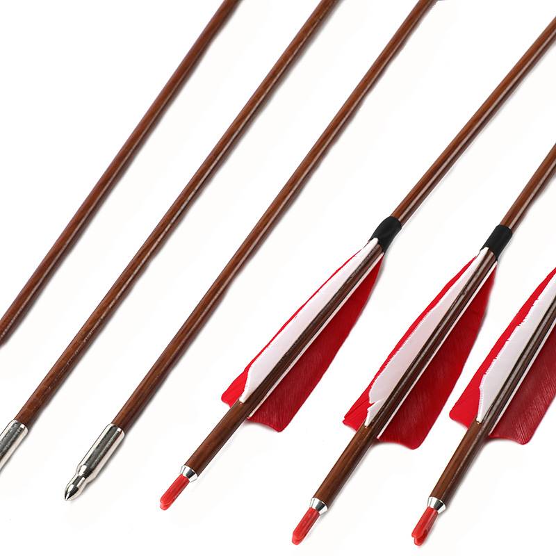 Bow, arrow, one dozen arrow novice practice arrow fiber fiber arrow pure carbon arrow reflective brush shooting exercise can be replaced