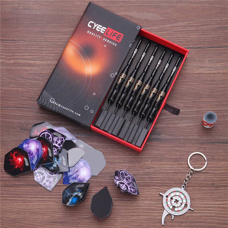 Cyeelife 24G hard steel needle keel all -in -one flying label leaf implanted velvet target contest pure copper dart set