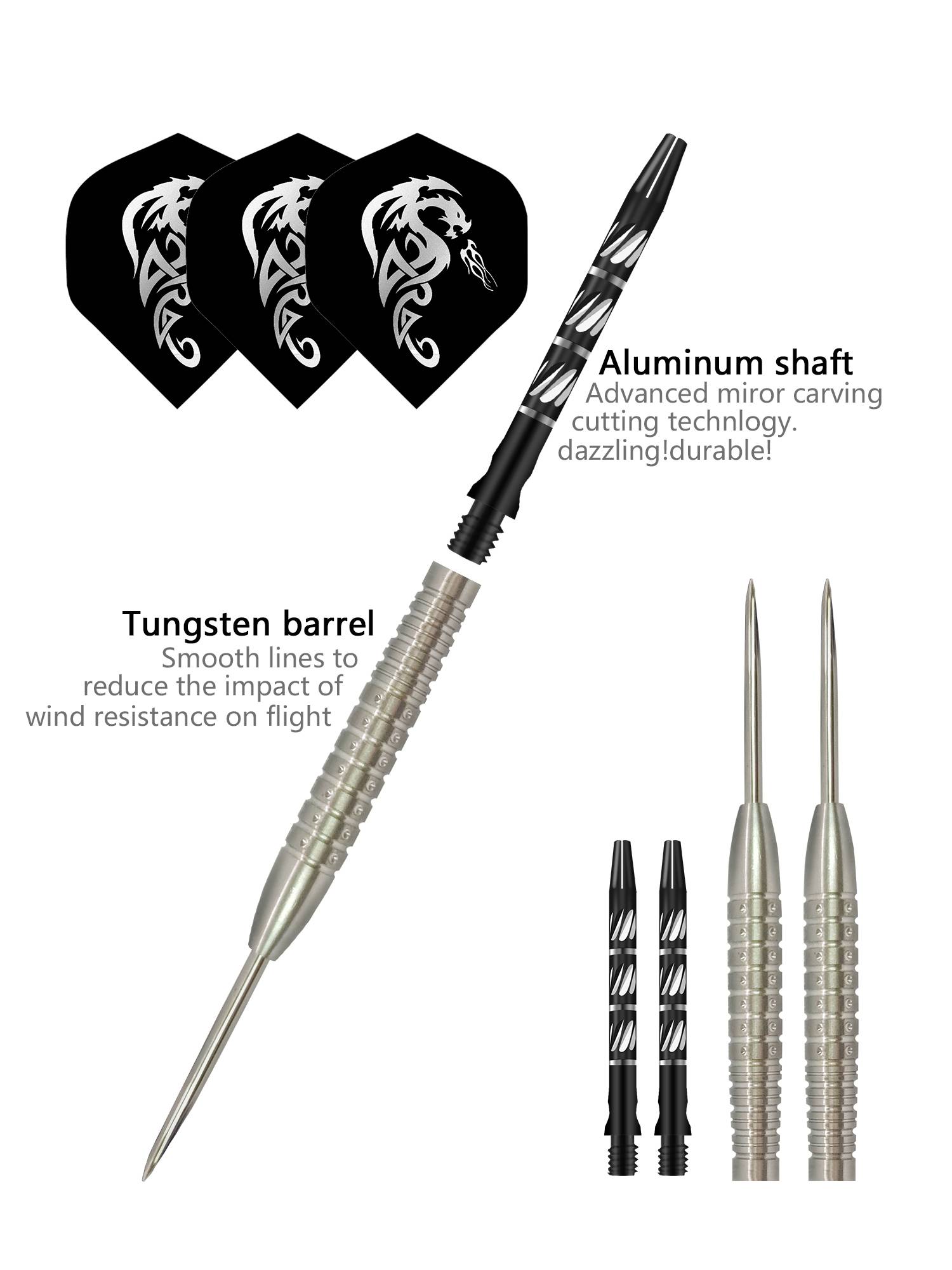 Goodarts official genuine indoor sports dart needle 24G competition tungsten steel dart set dart box