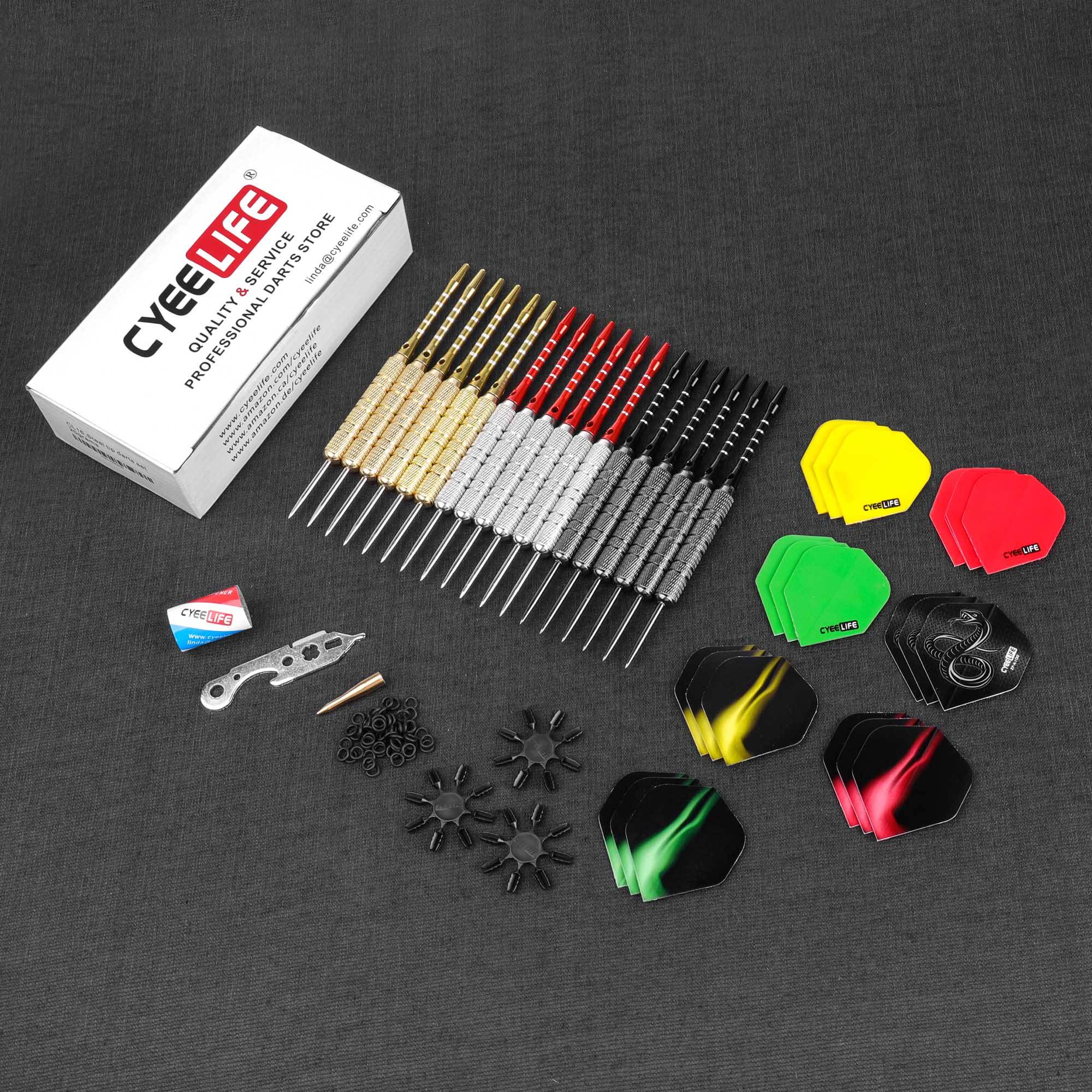 Cyeelife official genuine 20G hard steel needle dart darts resistance competition professional senior flying label set accessories