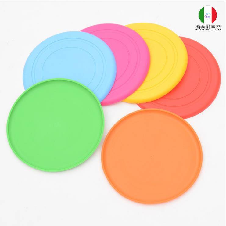 Dog flying disk, bite dog toy, soft pet flying tray edge flying tray flying saucer dog training, toys, rubber supplies