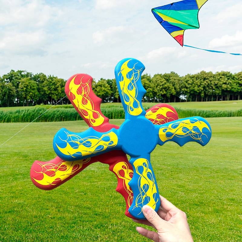 Siya Returning Darts Children's Flying Software Material Material Backpiring Witcher Rotating Children's Outdoor Flying Toy