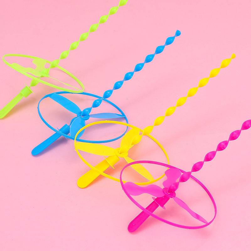 Large hand -push flying saucer flying flying fairy children outdoor classic nostalgic bamboo dragonfly flying saucer turn to Le flying disk