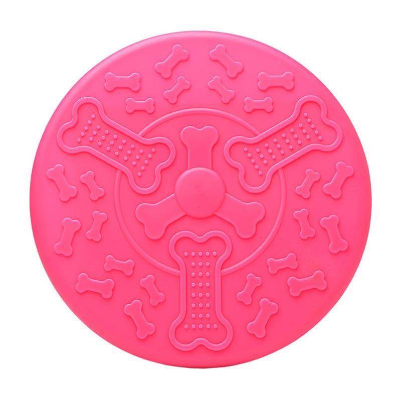 Flying Disk toy soft glycerine outside of the house, small pet dog skating