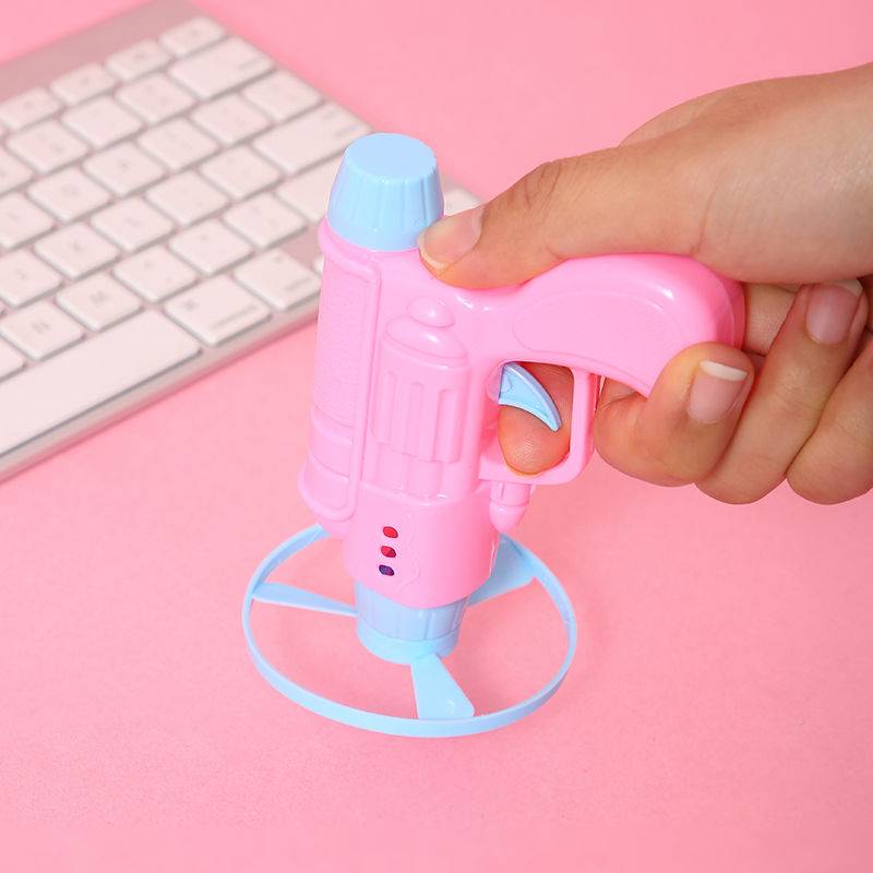 [20] Net Red Flying Disk Gun Flying Bamboo Dragonfly Outdoor Flying Sanota Children's Toys Pistol Gragons Gift